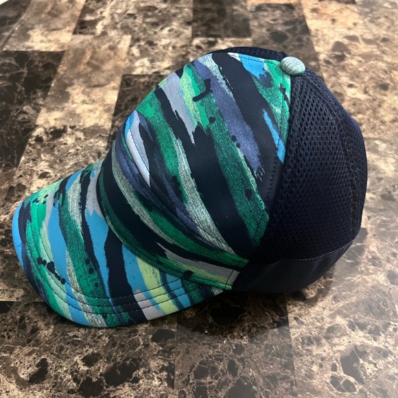 LULULEMON HAT SNAPBACK 5 PANEL TRUCKER BLUE MESH CAP ONE SIZE EUC - Picture 10 of 11